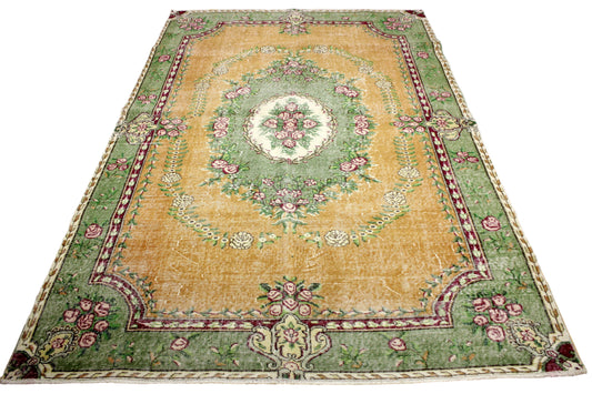 Hand-Knotted Vintage Turkish Rug (6'1" x 9'4")