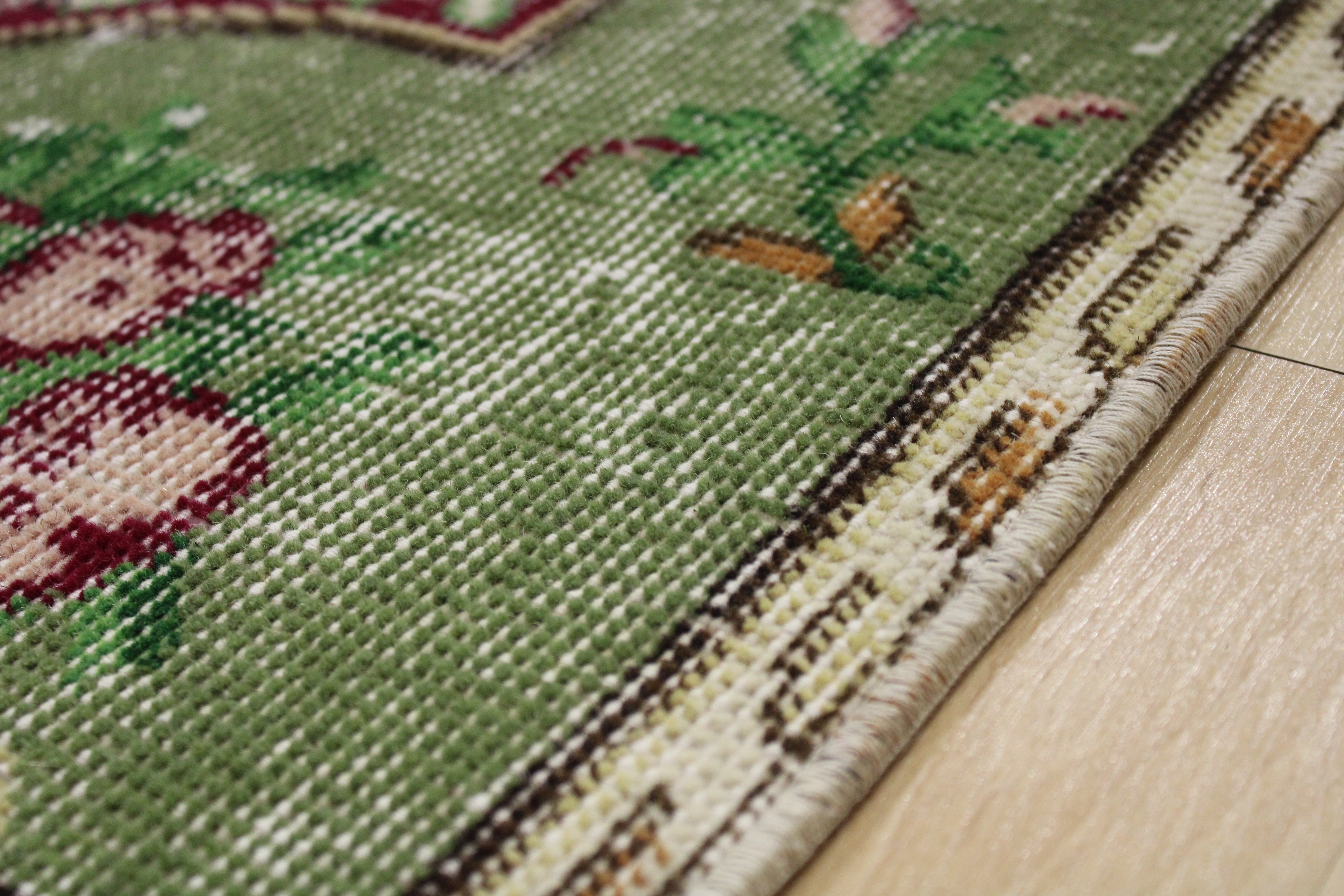 Turkish Vintage Hand-Knotted Wool Rug