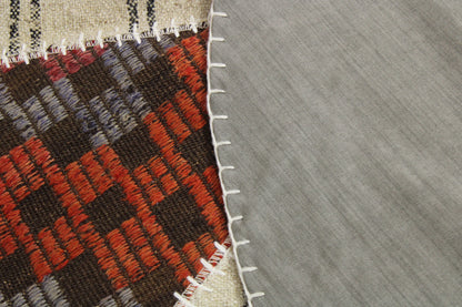 Handwoven Turkish Patchwork Kilim (3'10" x 3'10")