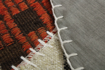 Handwoven Turkish Patchwork Kilim (3'10" x 3'10")