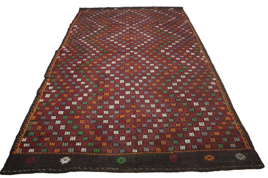 Handwoven Turkish Vintage Kilim (5'12" x 10'11")