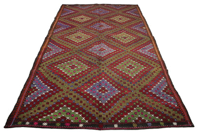 Handwoven Turkish Vintage Kilim (5'11" x 10'10")