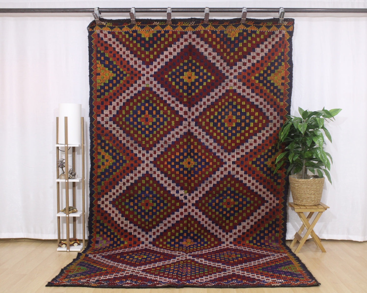 Handwoven Turkish Vintage Kilim (6'3" x 10'8")