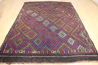 Handwoven Turkish Vintage Kilim (6'12" x 10'4")