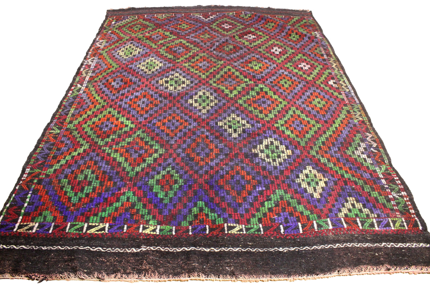 Handwoven Turkish Vintage Kilim (6'12" x 10'4")