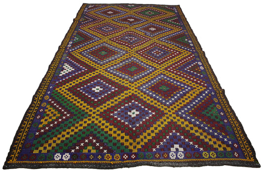 Handwoven Turkish Vintage Kilim (6'3" x 11'0")