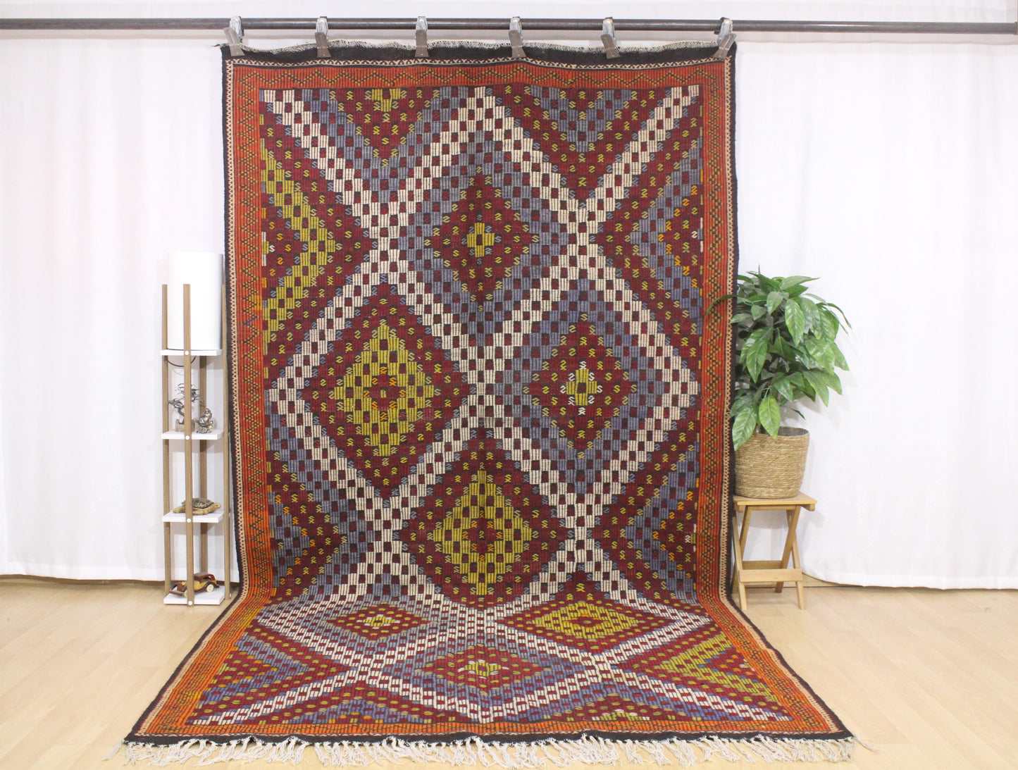 Handwoven Turkish Vintage Kilim (6'3" x 12'2")