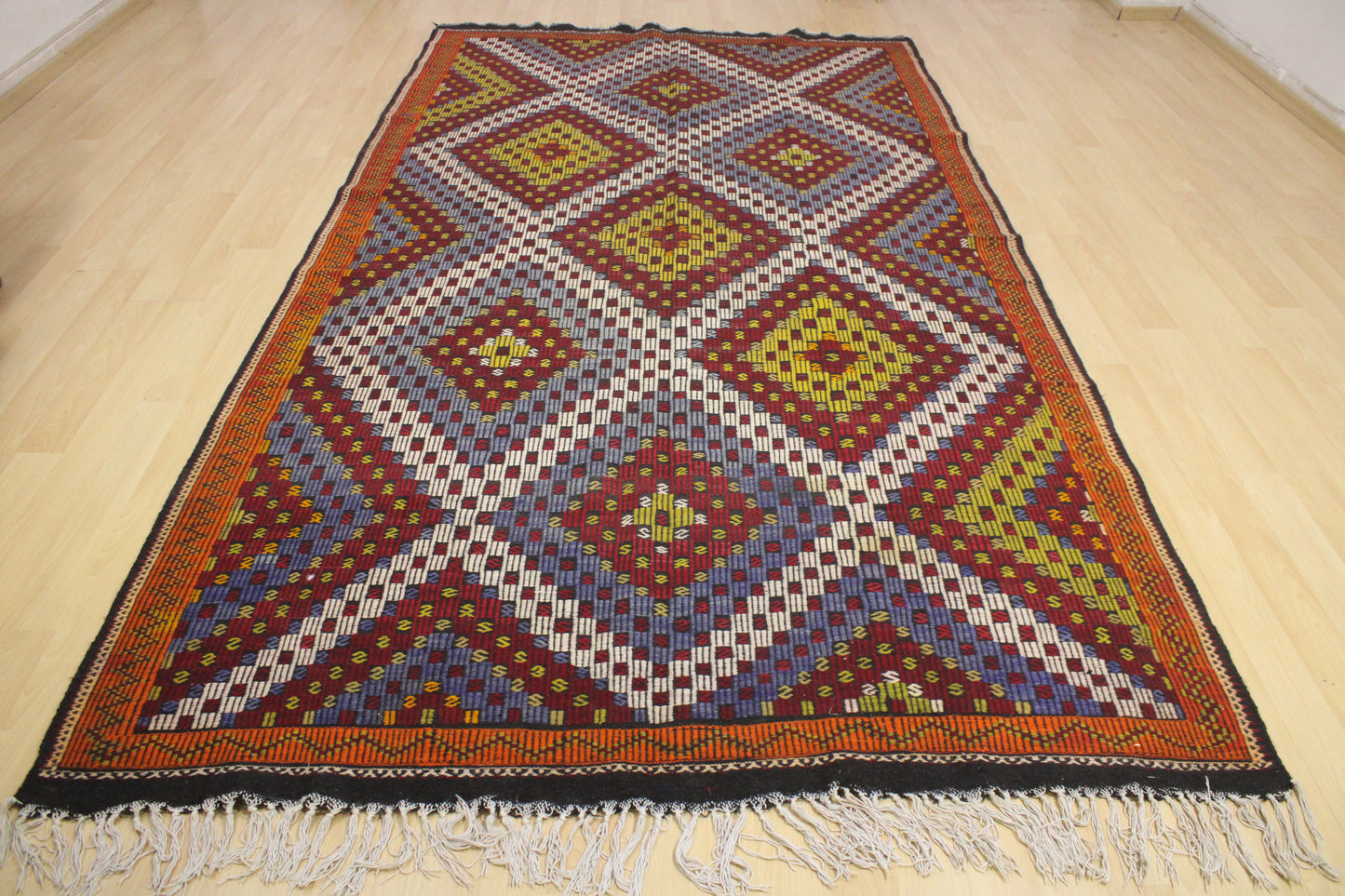 Handwoven Turkish Vintage Kilim (6'3" x 12'2")