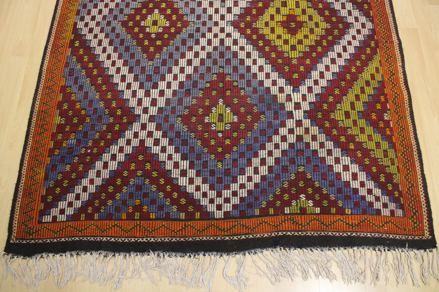 Handwoven Turkish Vintage Kilim (6'3" x 12'2")