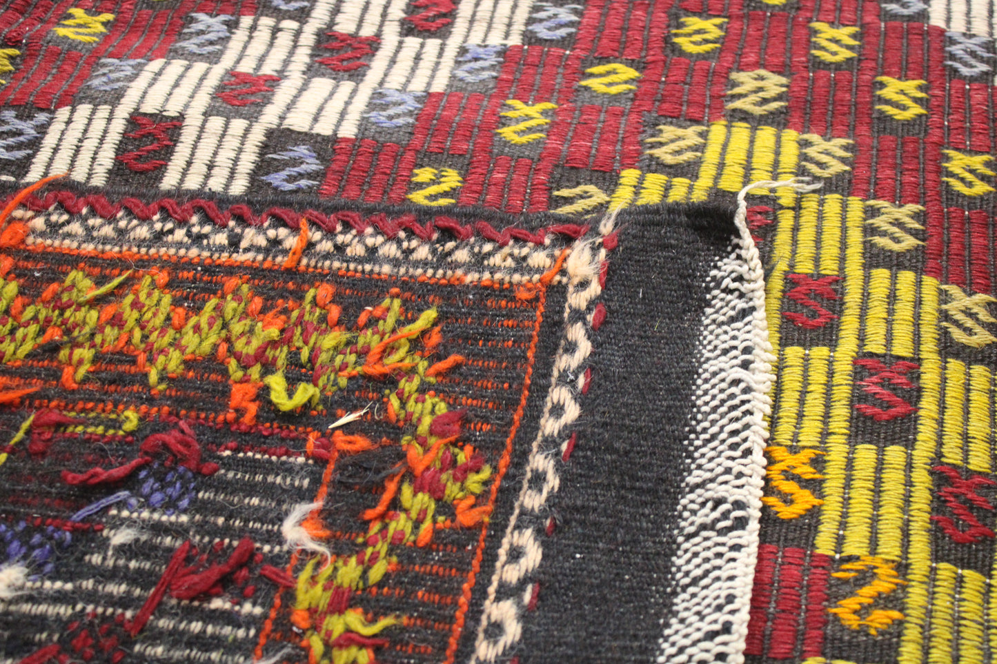 Handwoven Turkish Vintage Kilim (6'3" x 12'2")