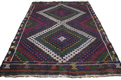 Handwoven Turkish Vintage Kilim (6'8" x 10'1")