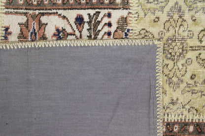 Hand-Knotted Patchwork Turkish Rug (3'5" x 5'3")