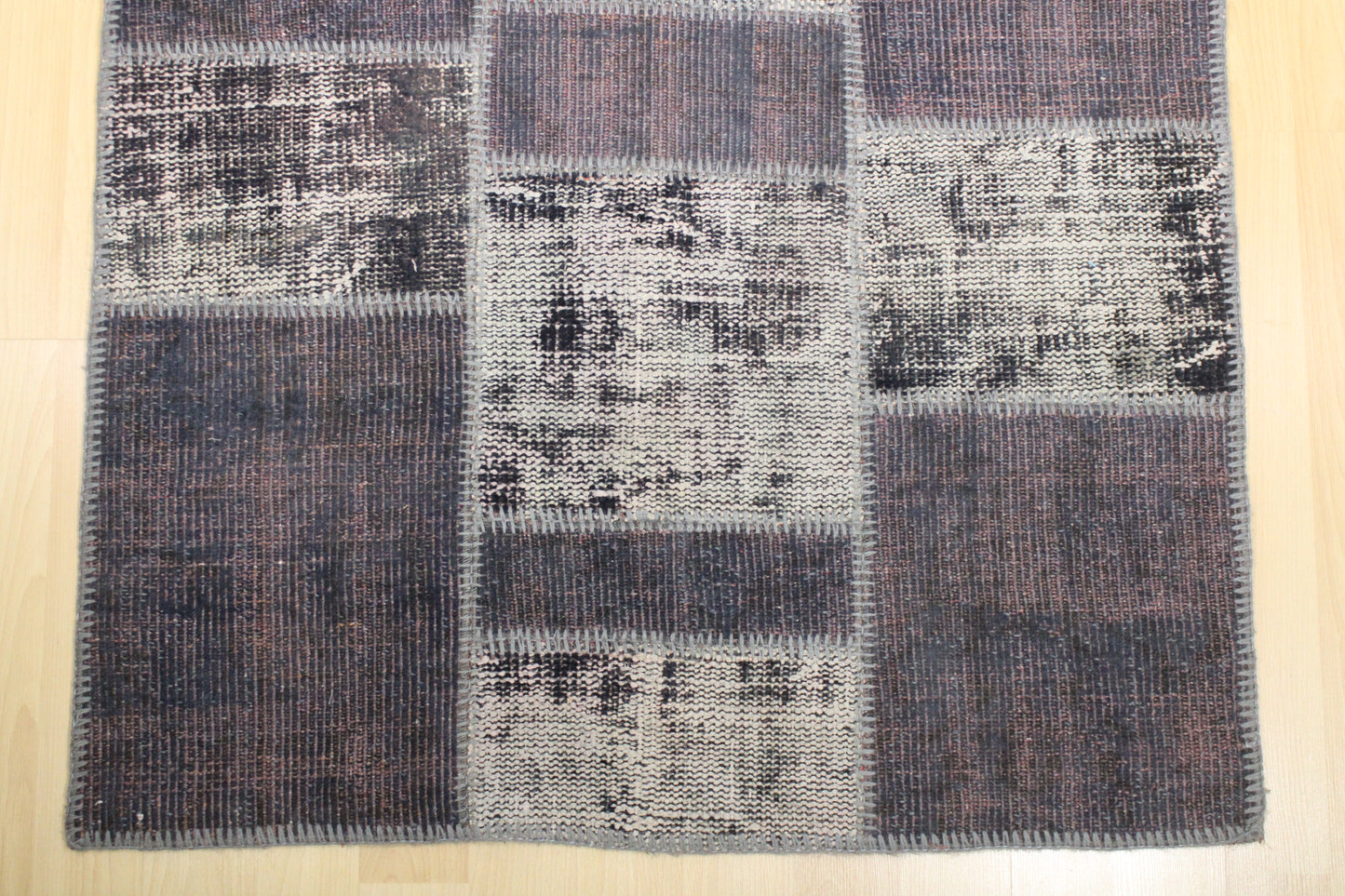 Hand-Knotted Patchwork Turkish Rug (3'5" x 5'3")