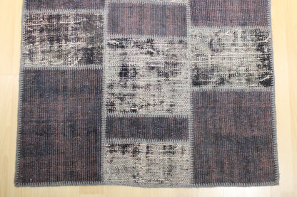 Hand-Knotted Patchwork Turkish Rug (3'5" x 5'3")