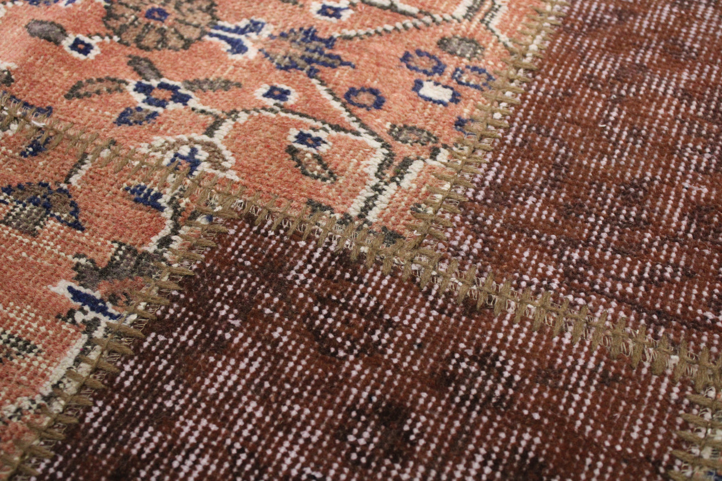 Hand-Knotted Patchwork Turkish Rug (3'5" x 5'0")