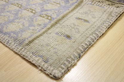 Hand-Knotted Patchwork Turkish Rug (3'3" x 3'3")