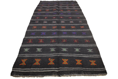 Handwoven Turkish Vintage Kilim (5'7" x 12'4")