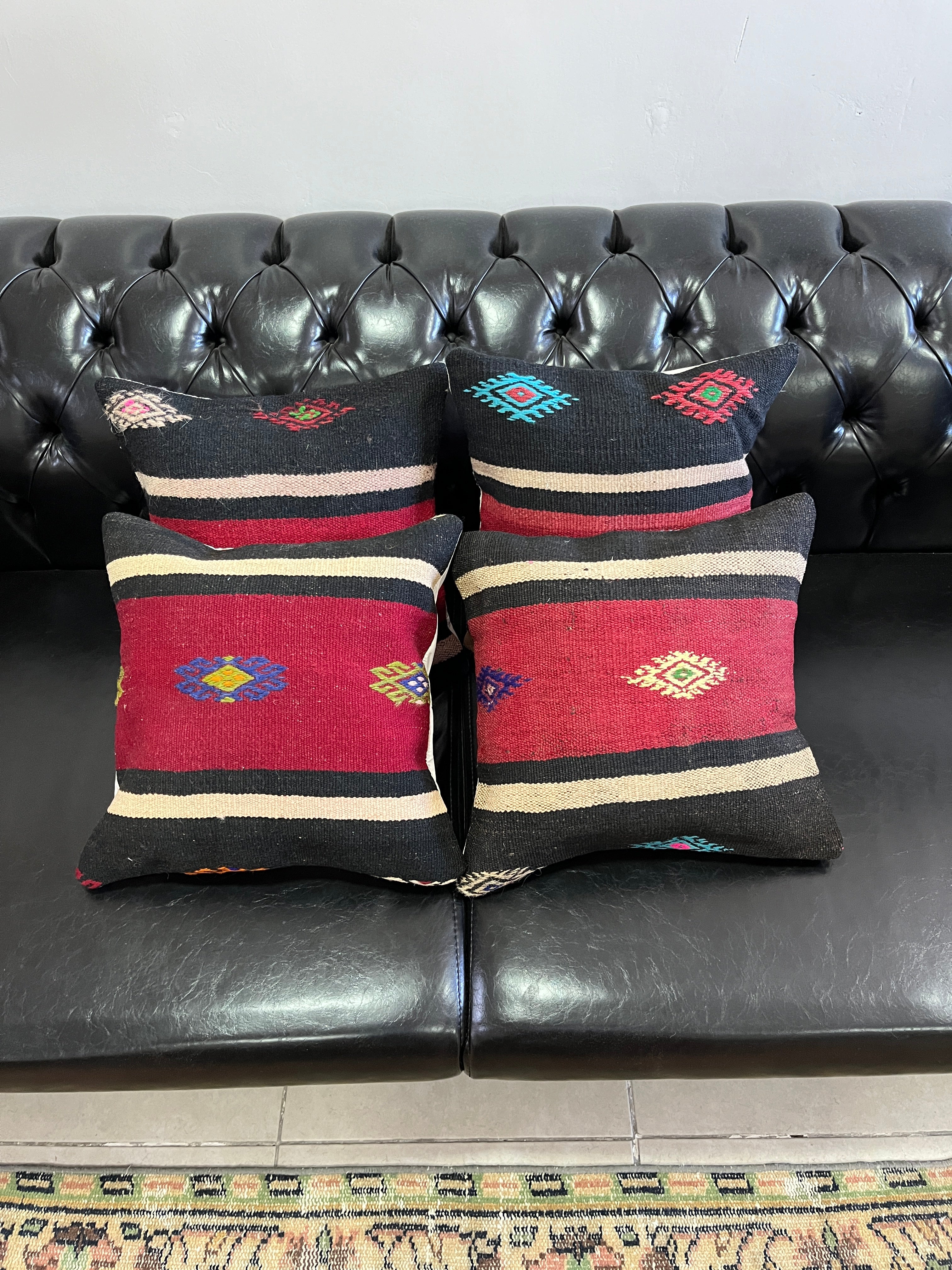 El Yapımı Otantik Yastık Kılıfı Seti