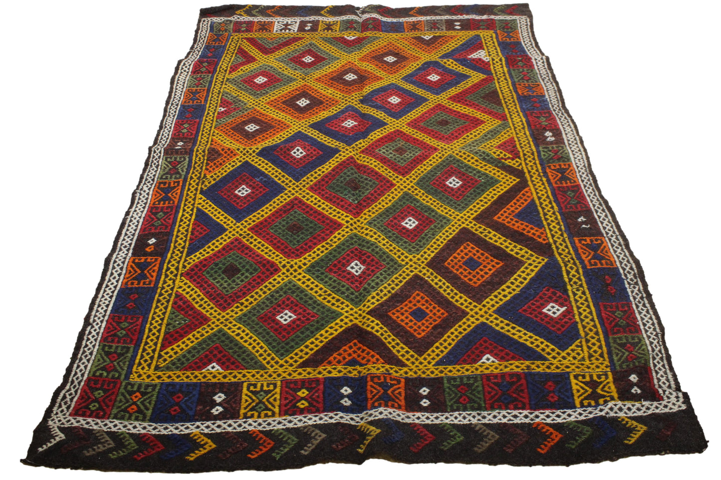 Handwoven Turkish Vintage Kilim (4'11" x 7'7")