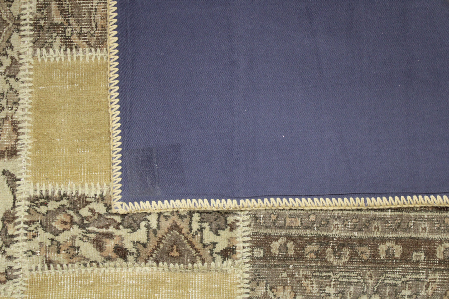 Hand-Knotted Patchwork Turkish Rug (4'6" x 6'7")