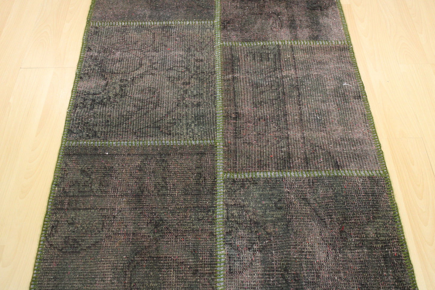 Hand-Knotted Patchwork Turkish Rug (2'9" x 4'11")