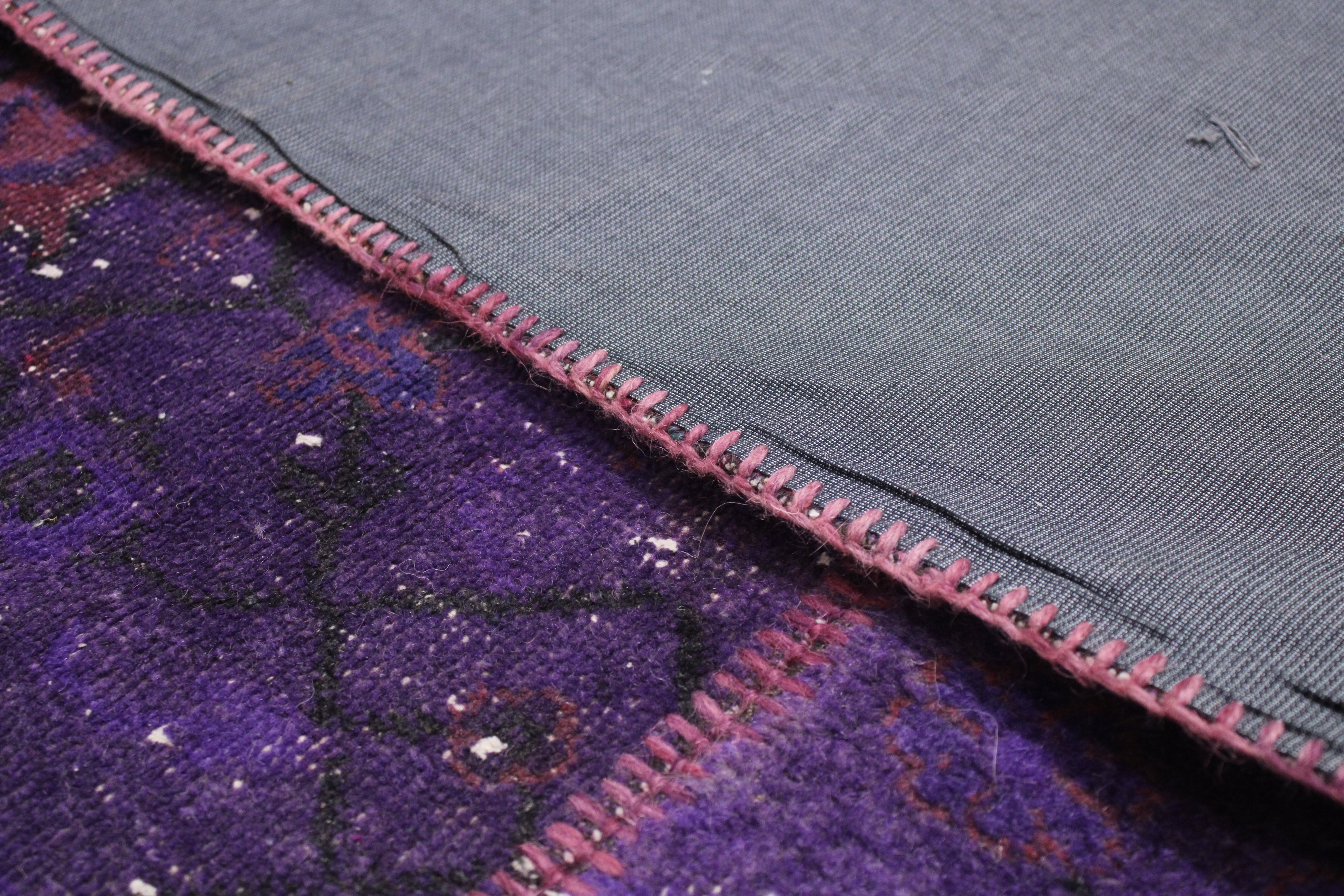 Turkish Patchwork Hand-Knotted Wool Rug