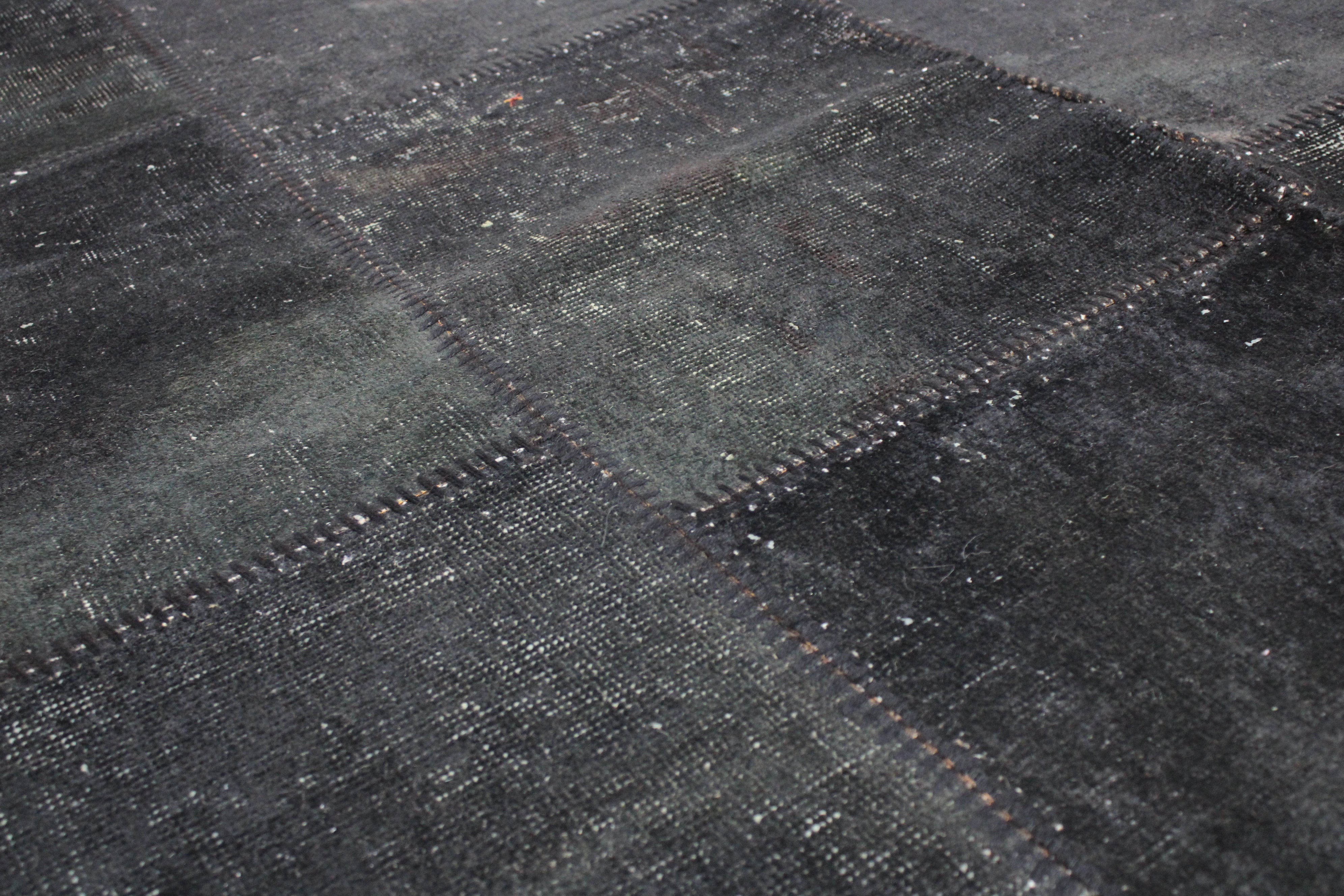 Turkish Patchwork Hand-Knotted Wool Rug