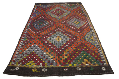 Handwoven Turkish Vintage Kilim (5'10" x 9'11")