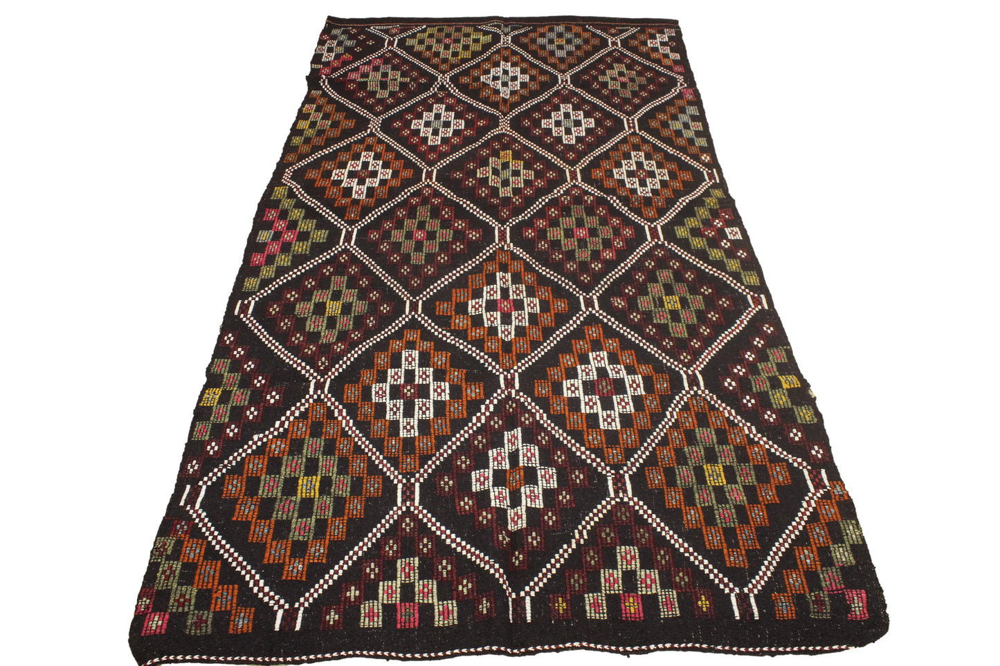 Handwoven Turkish Vintage Kilim (5'1" x 9'3")