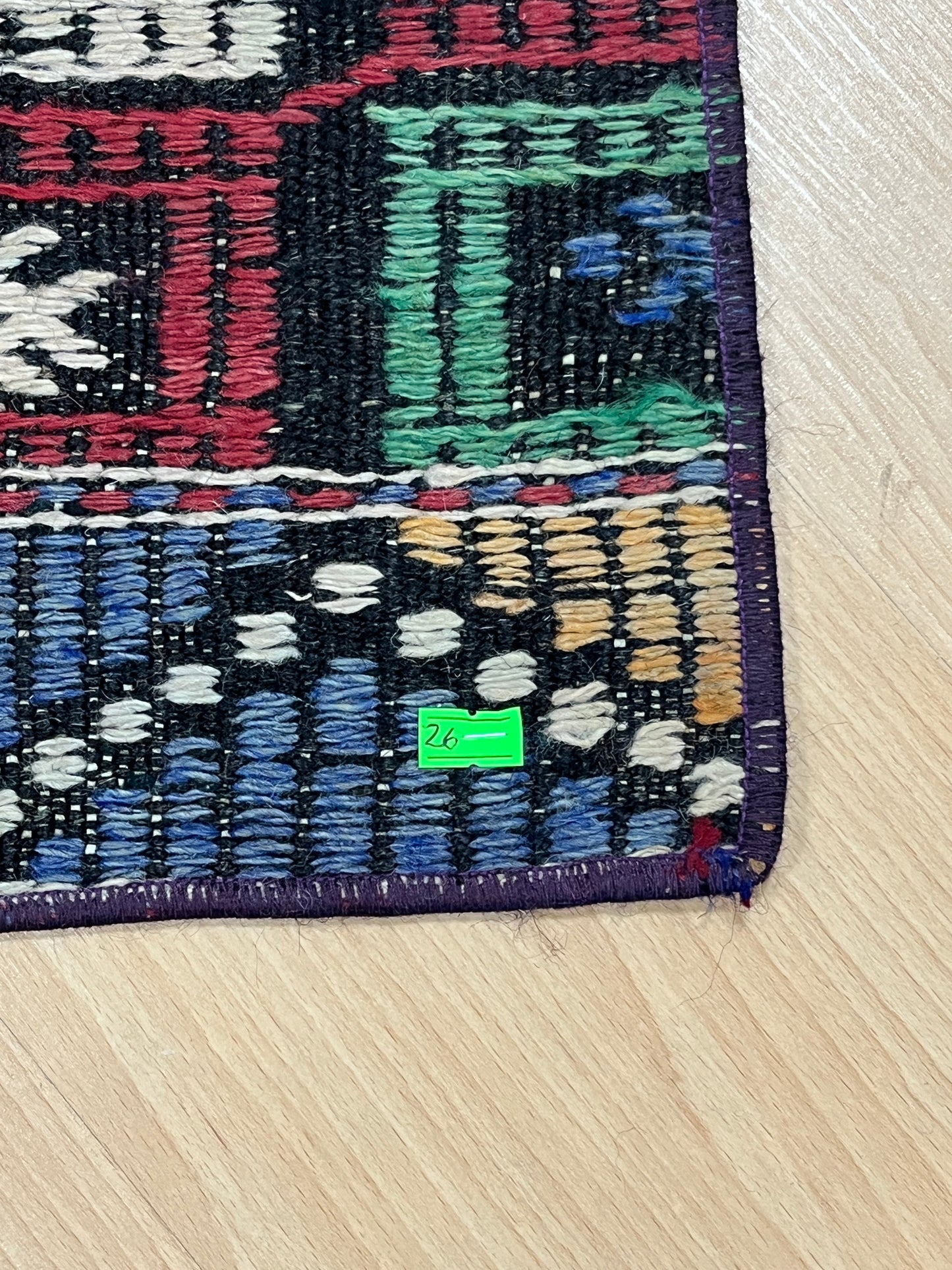 Handwoven Turkish Vintage Kilim (1'4" x 2'4")