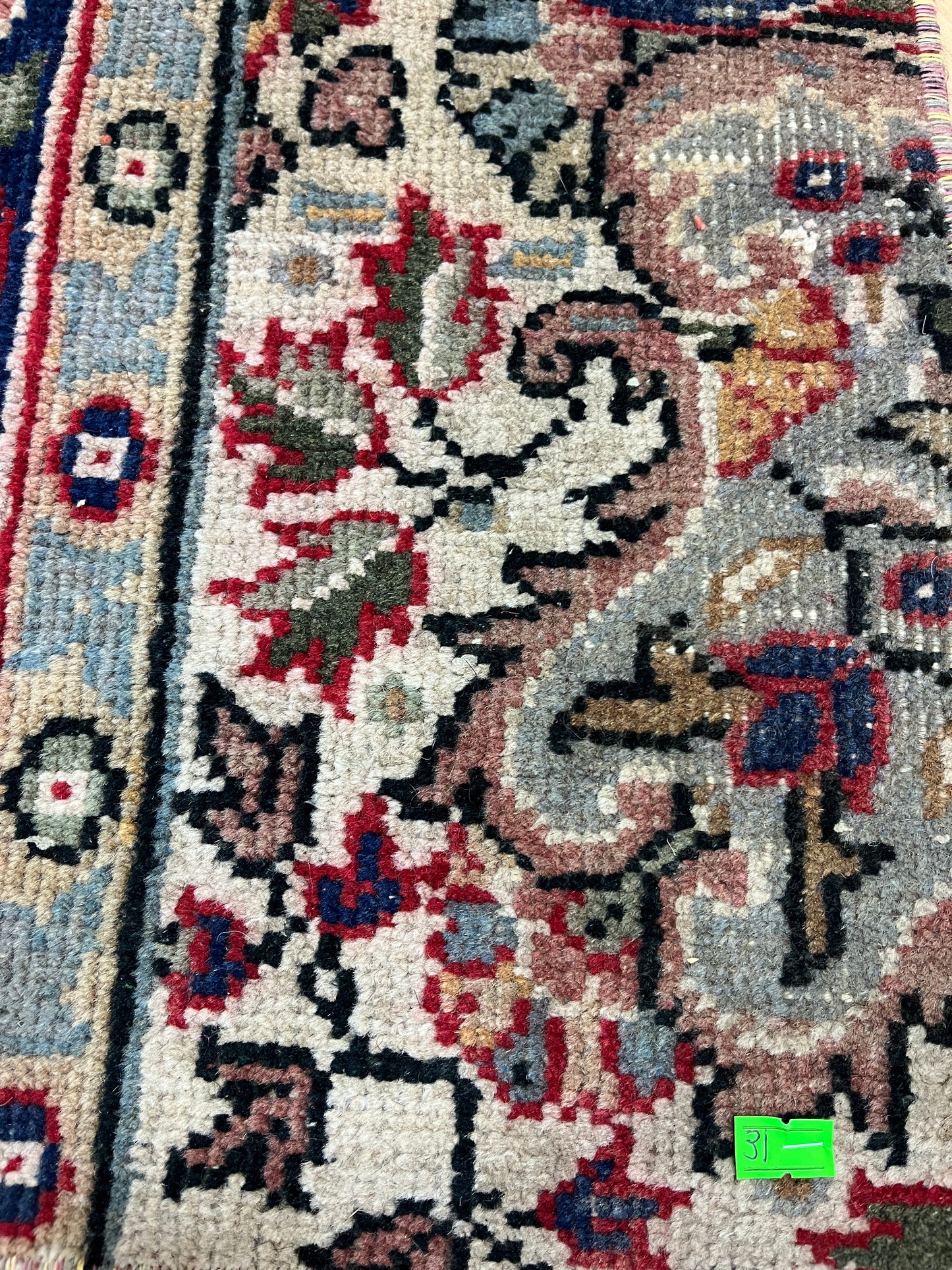 Hand-Knotted Vintage Turkish Rug (1'4" x 2'4")