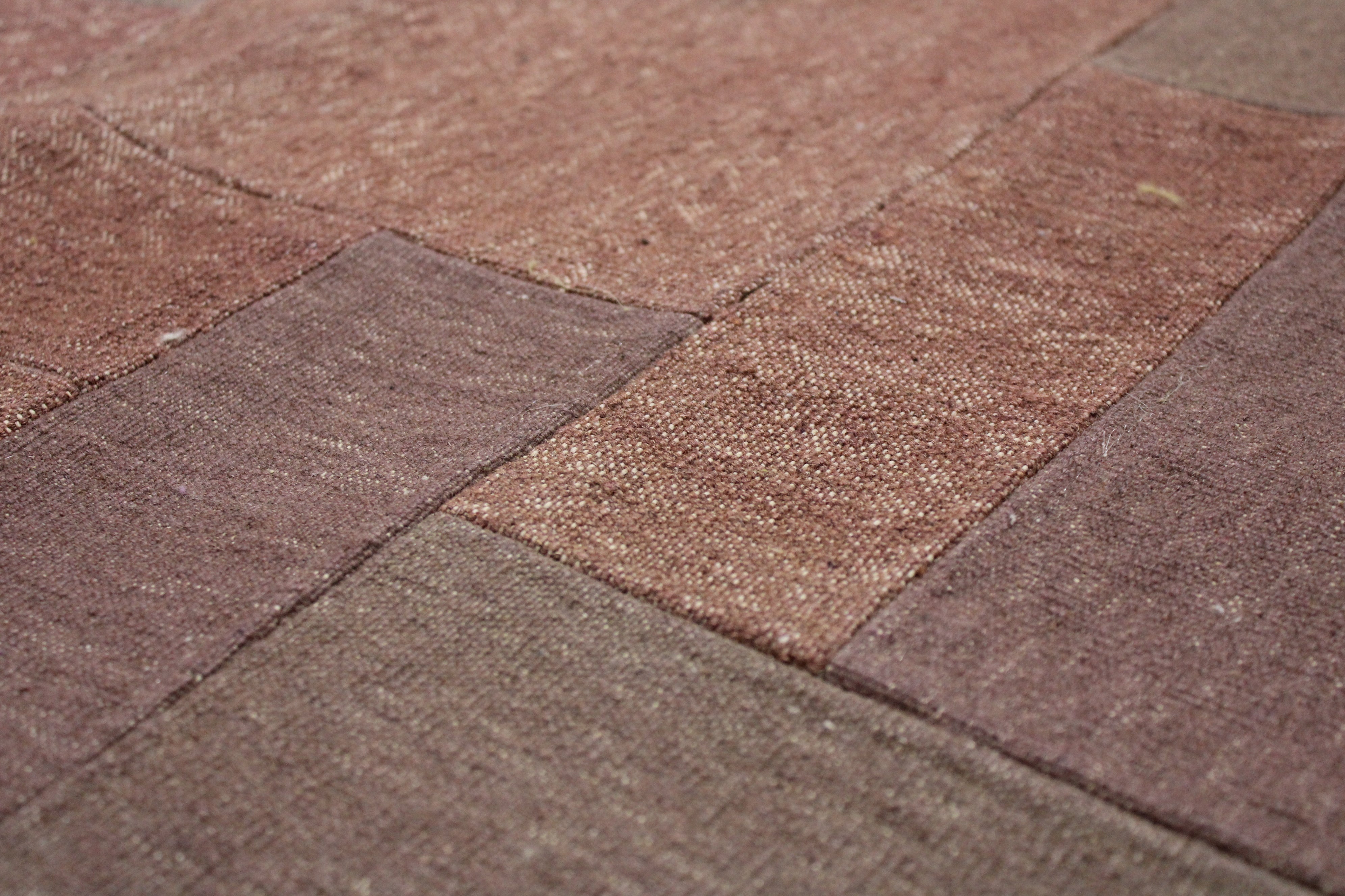 Turkish Patchwork Hand-Knotted Wool Rug