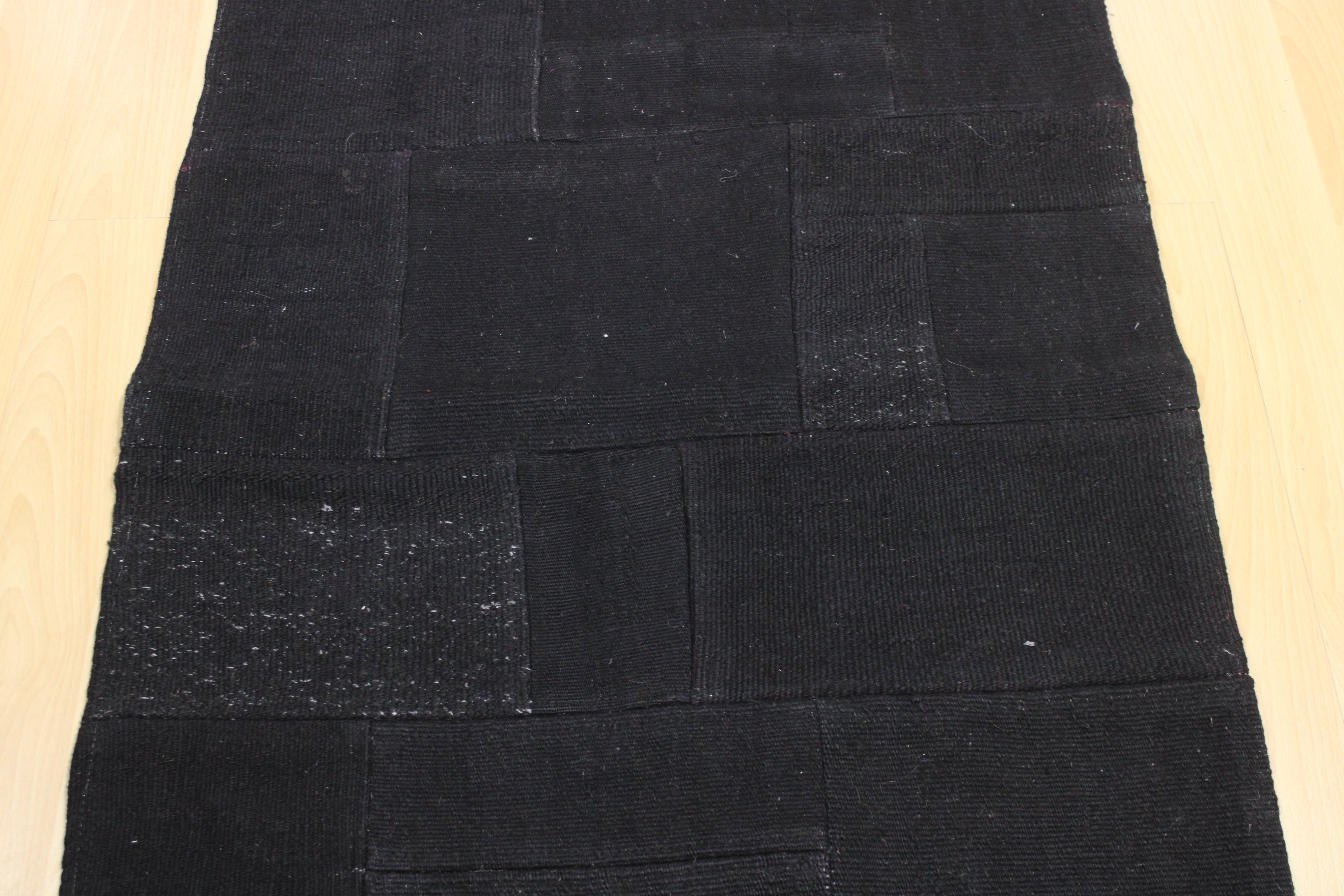 Turkish Patchwork Hand-Knotted Wool Rug