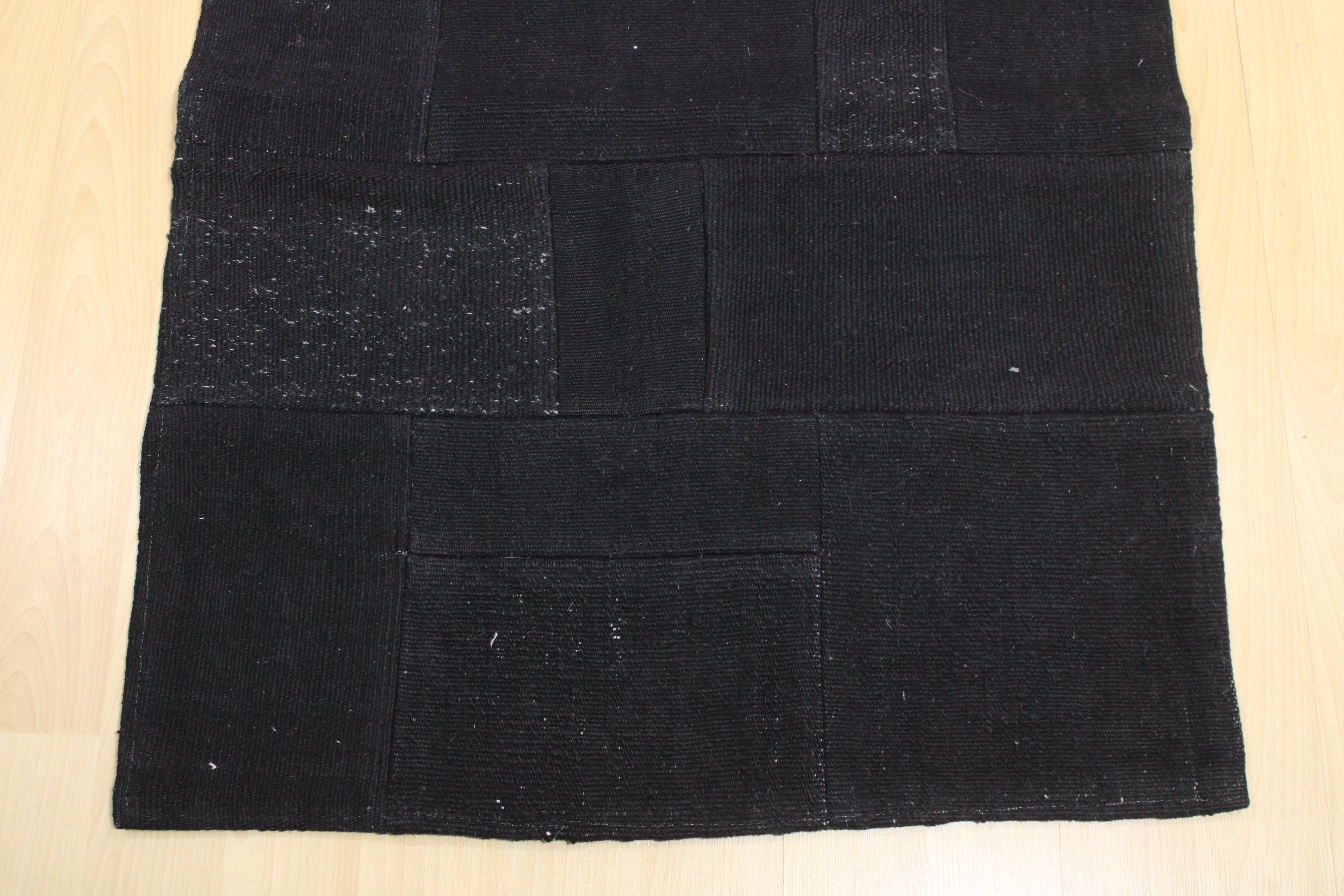 Turkish Patchwork Hand-Knotted Wool Rug