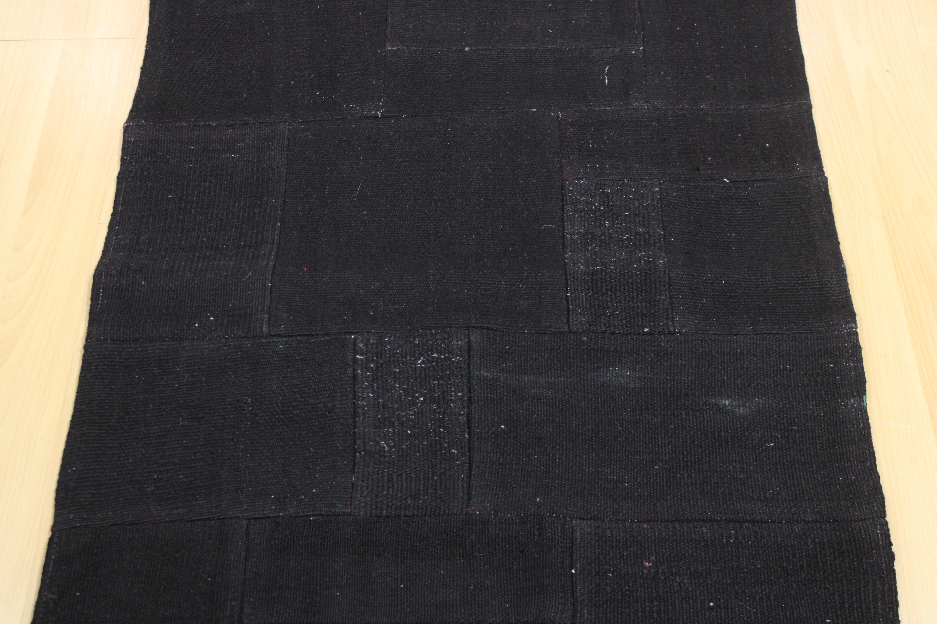 Turkish Patchwork Hand-Knotted Wool Rug