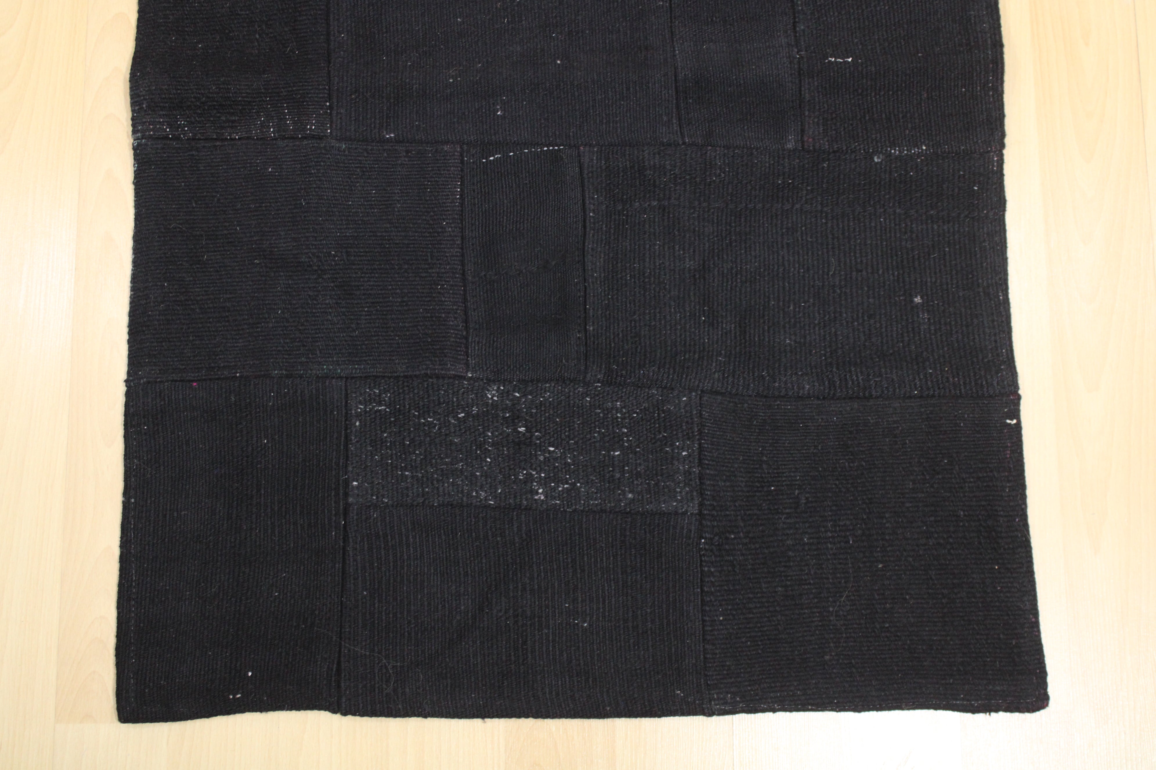 Turkish Patchwork Hand-Knotted Wool Rug