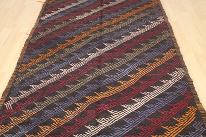 Handwoven Turkish Vintage Kilim (4'12" x 10'10")