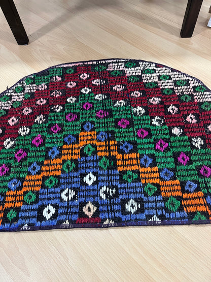 Handwoven Turkish Vintage Doormat (1'8" x 2'8")