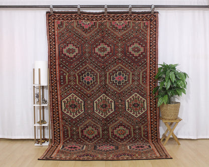 Handwoven Turkish Vintage Kilim (5'9" x 9'7")