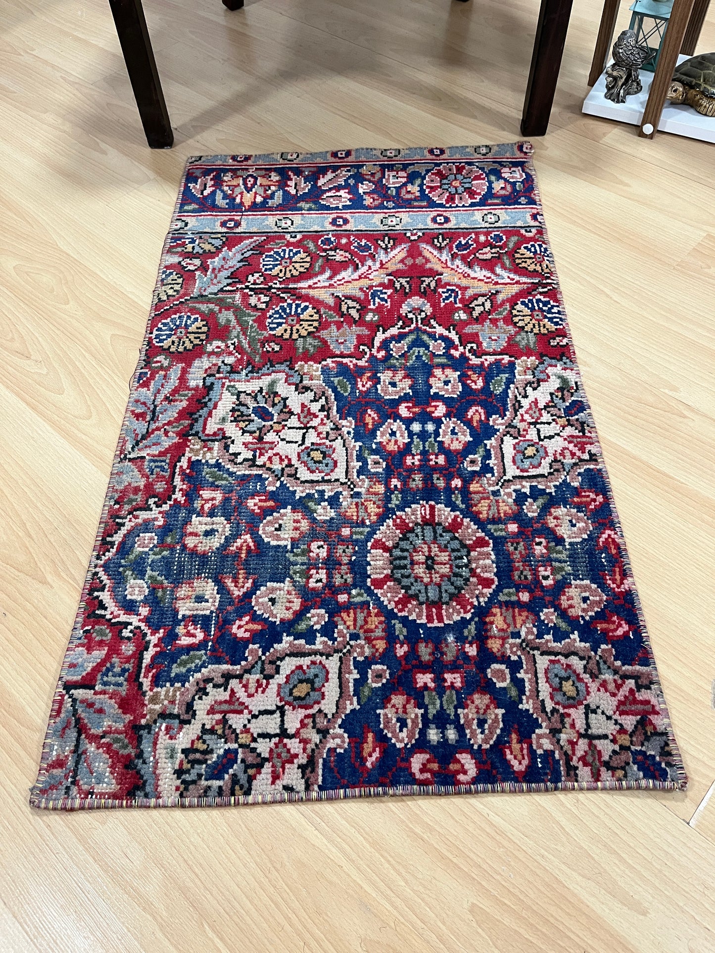 Hand-Knotted Vintage Turkish Rug (1'8" x 2'11")