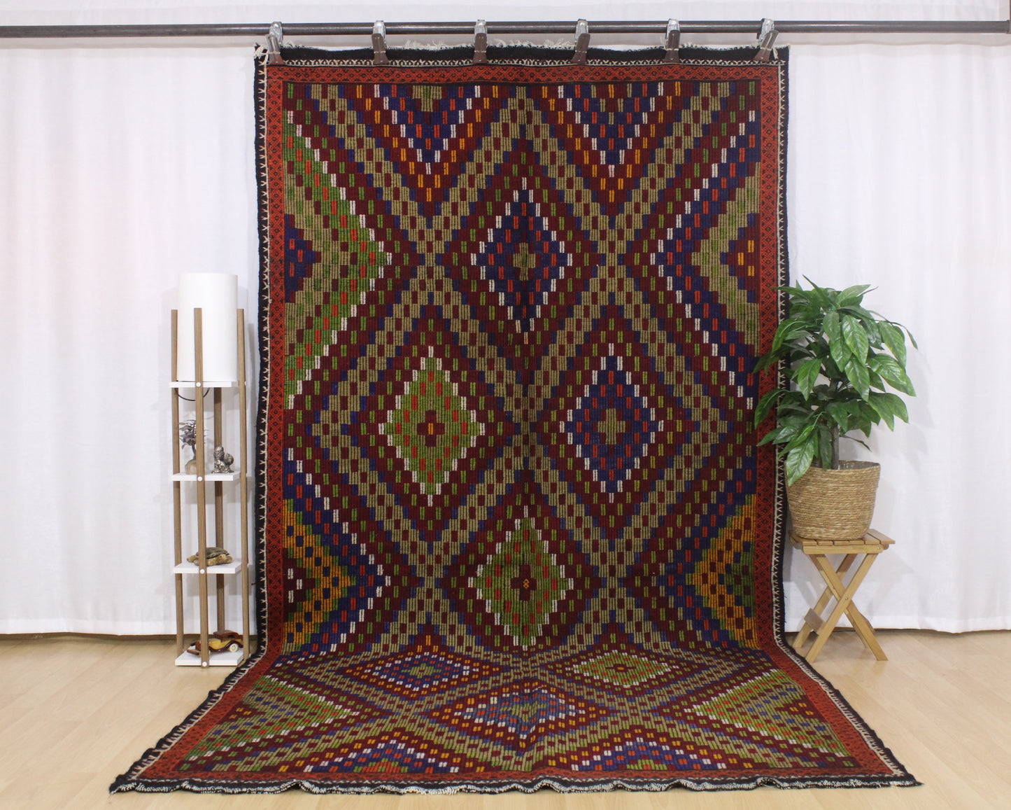 Handwoven Turkish Vintage Kilim (6'3" x 12'1")