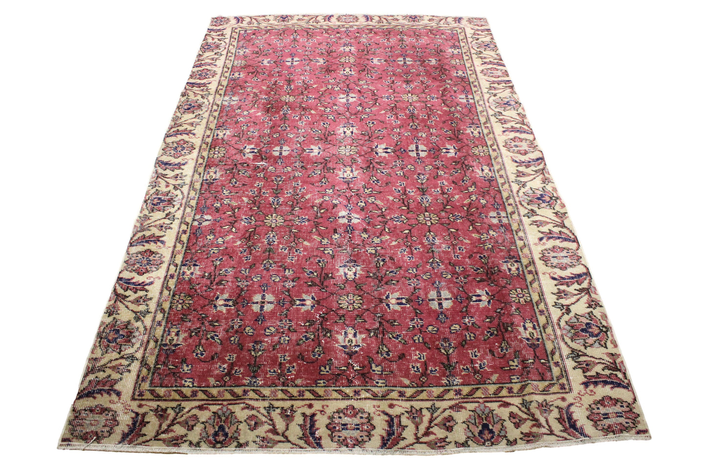 Hand-Knotted Vintage Turkish Rug (5'0" x 8'2")