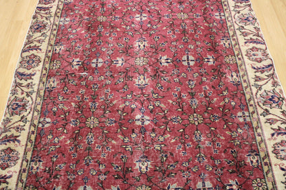 Hand-Knotted Vintage Turkish Rug (5'0" x 8'2")