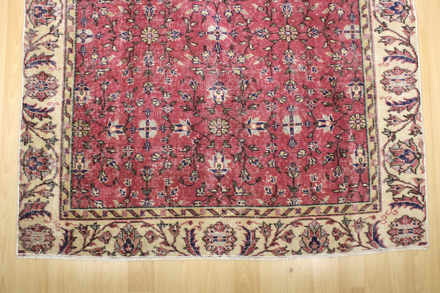 Hand-Knotted Vintage Turkish Rug (5'0" x 8'2")