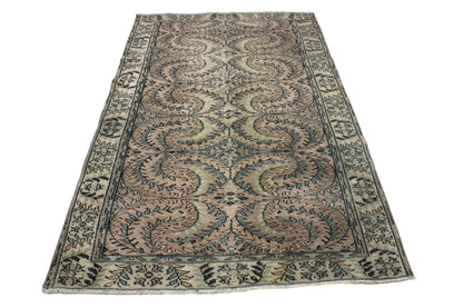 Hand-Knotted Vintage Turkish Rug (4'10" x 8'0")