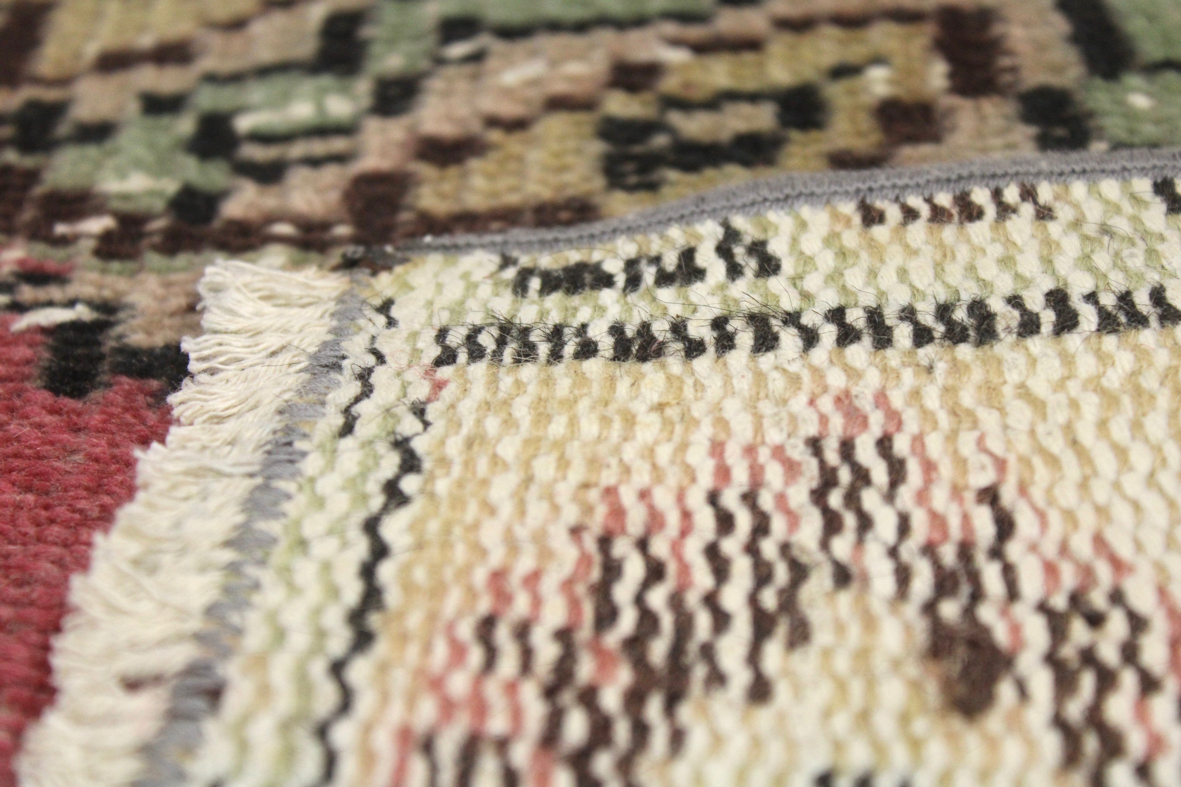 Turkish Vintage Hand-Knotted Wool Rug