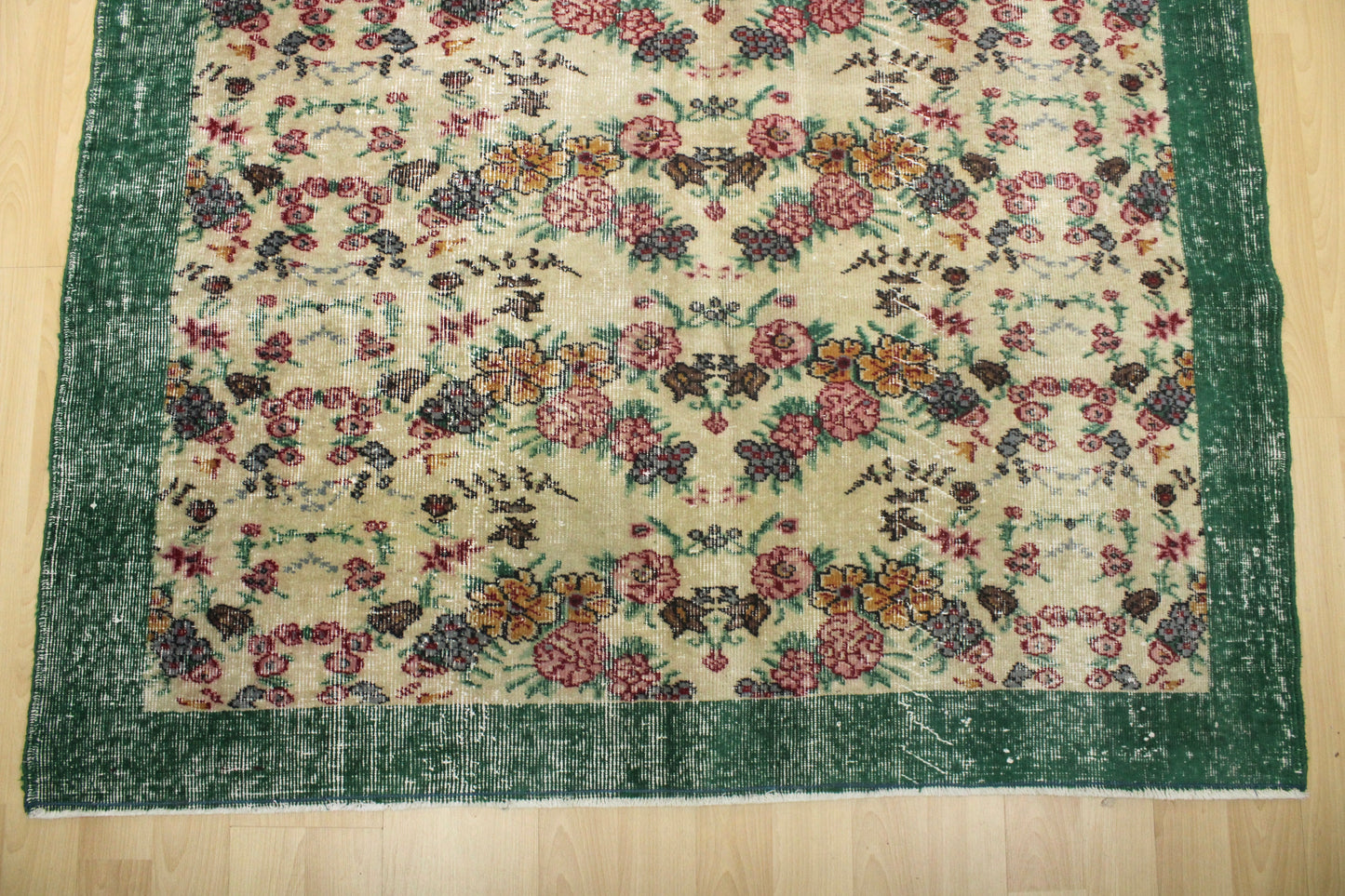 Hand-Knotted Vintage Turkish Rug (5'3" x 8'10")