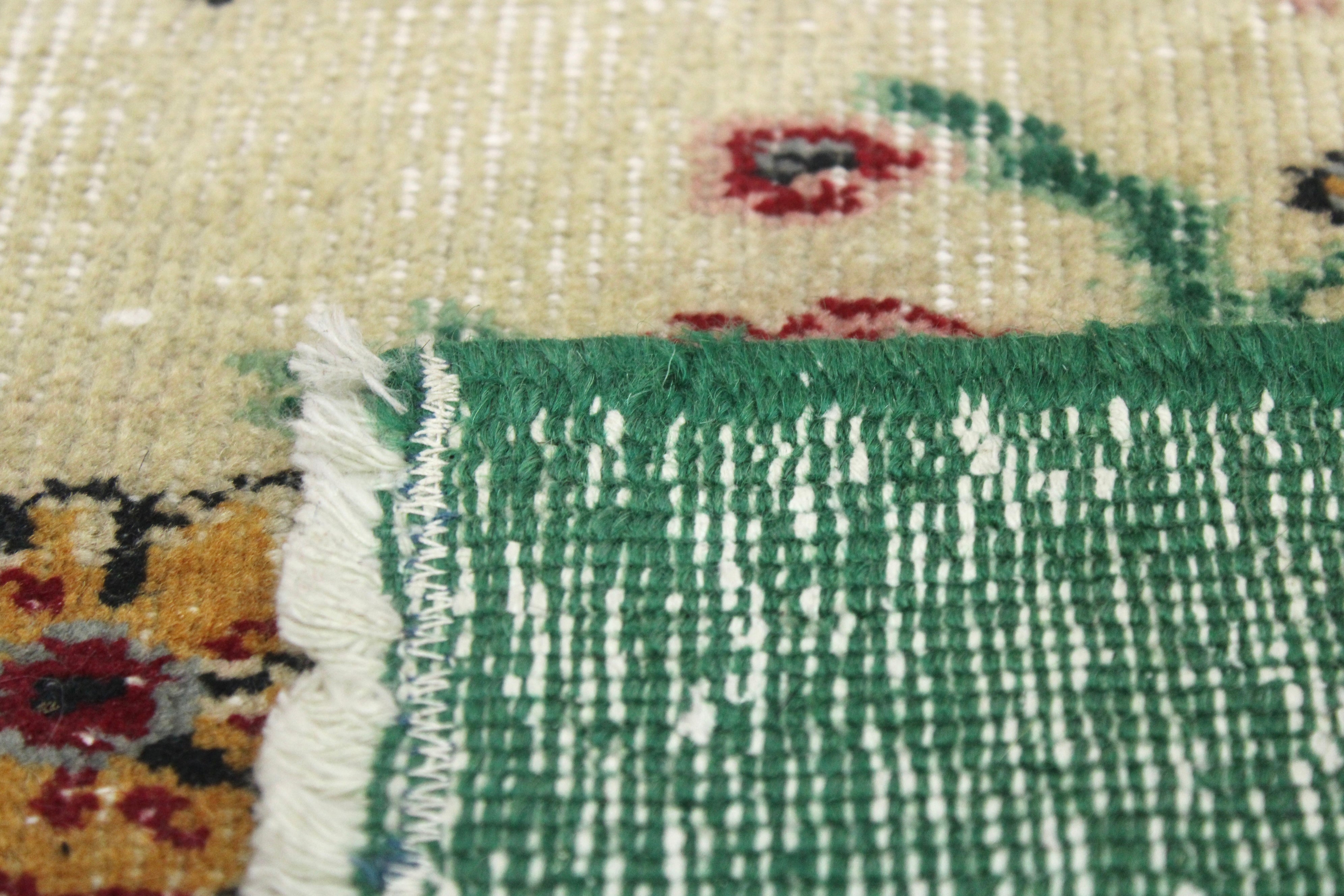 Turkish Vintage Hand-Knotted Wool Rug