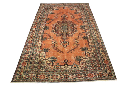 Hand-Knotted Vintage Turkish Rug (4'10" x 8'5")