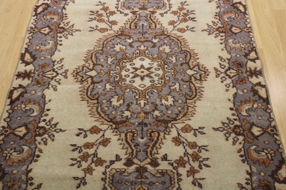 Hand-Knotted Vintage Turkish Rug (3'10" x 6'7")